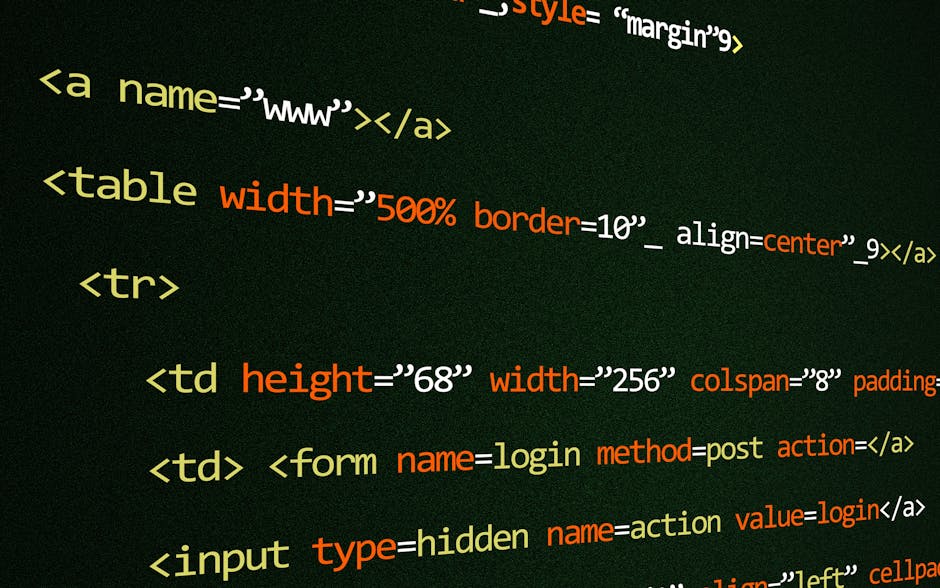 Close-up of a person's hands typing on a MacBook laptop displaying lines of computer code on a dark-themed coding interface. The laptop is placed on a reflective black surface, with a blurred backgrou